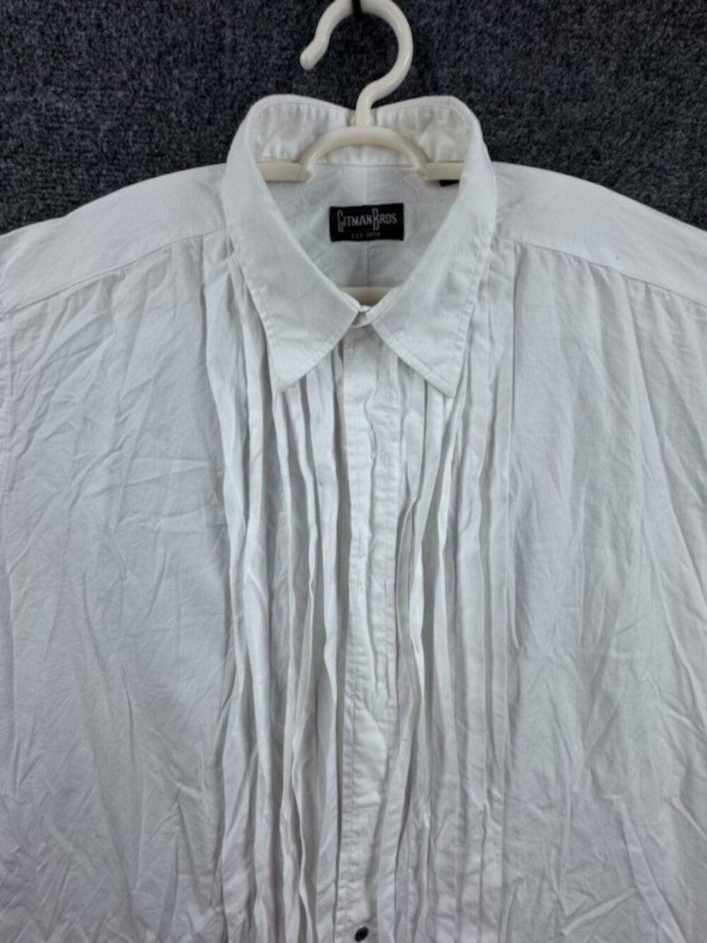 Gitman Bros Cotton French Cuff Point 16.5 34 White Button Up American Men Shirt
